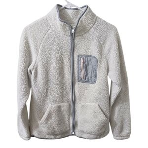 Old Navy Cream Sherpa Fleece Jacket XS